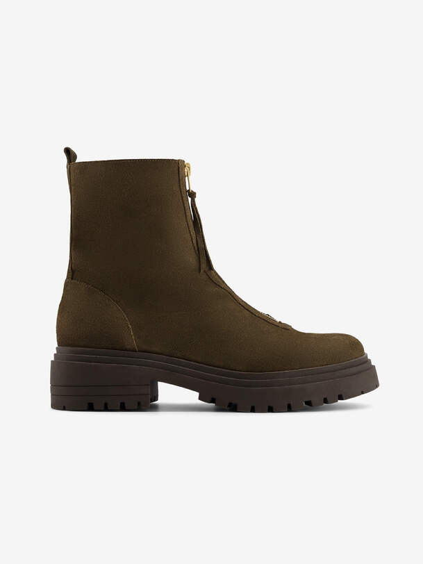 donna zip stivaletti militari