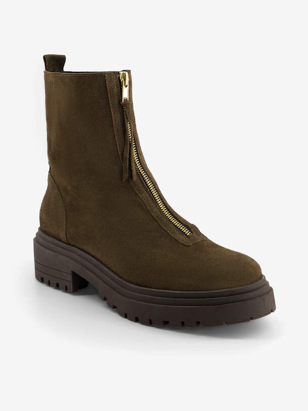 donna zip stivaletti militari