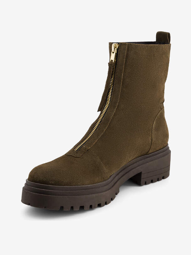 donna zip stivaletti militari