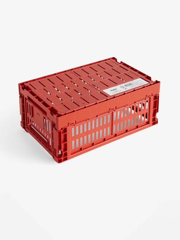 panier colore cassa s polipropilene riciclare rouge - fieno rosso