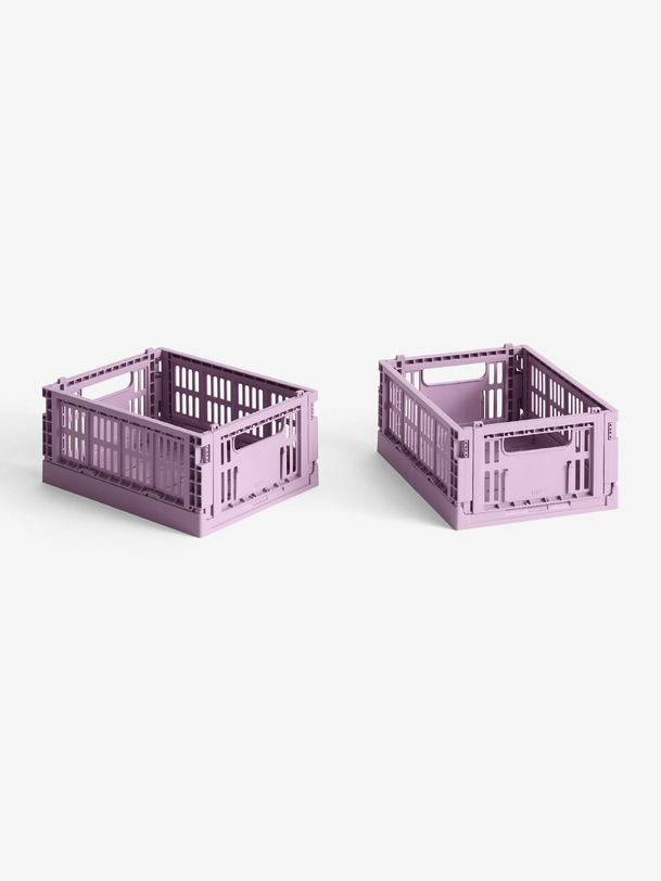 set de 2 mini casse di cassa e del fieno rosa
