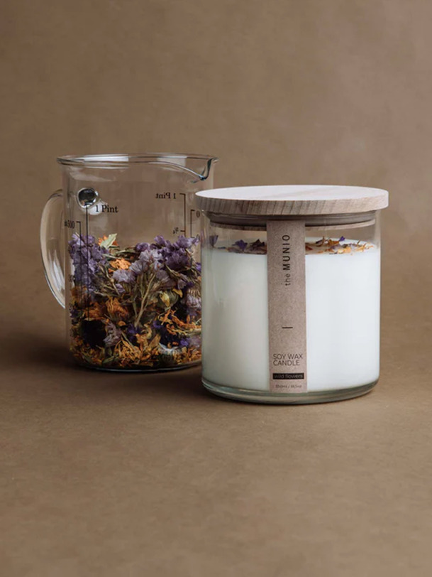 bougie fiori selvatici 550 ml - il munio bianco