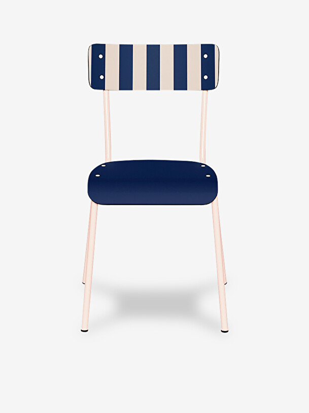 suzie navy a righe sedia marino