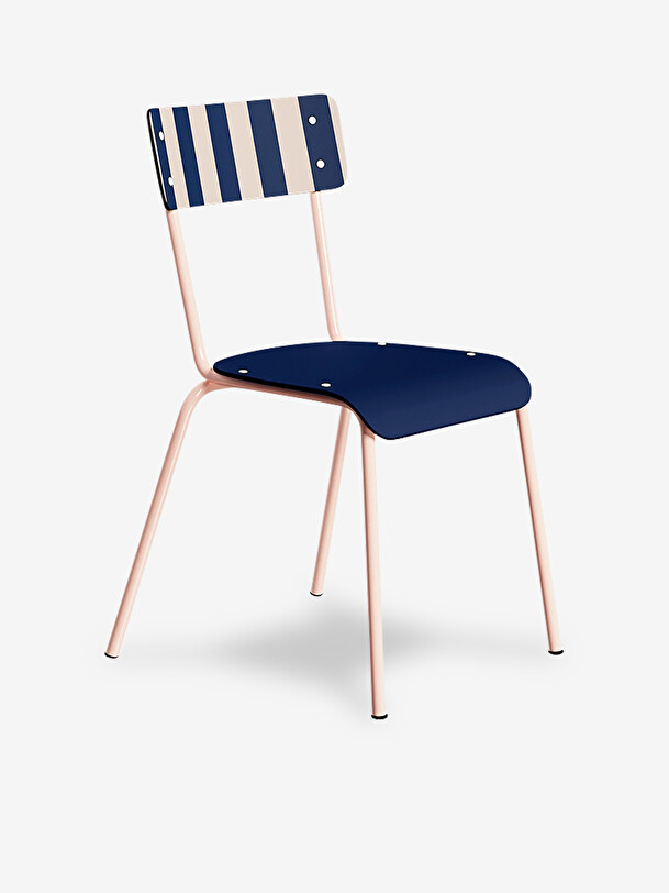 suzie navy a righe sedia marino