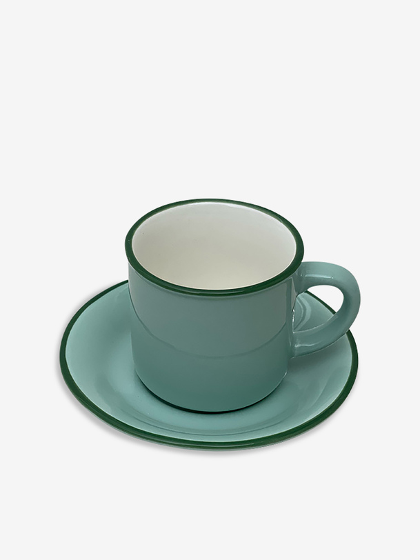 tasse ristretto céramique - bazar de luxe vert clair
