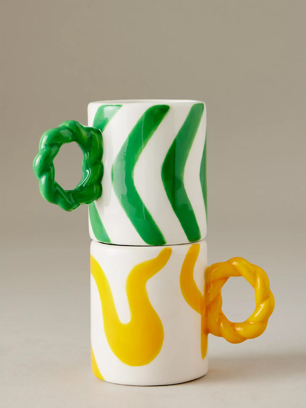 set de 2 tasses espresso rosario - que rico optiplast verde