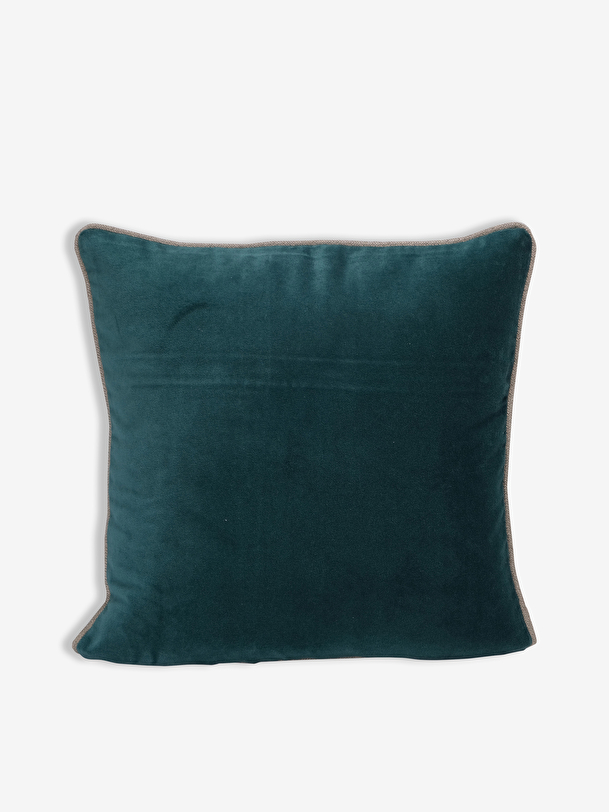 coussin velours uni pavone 45x45 - armonia pavoni murano