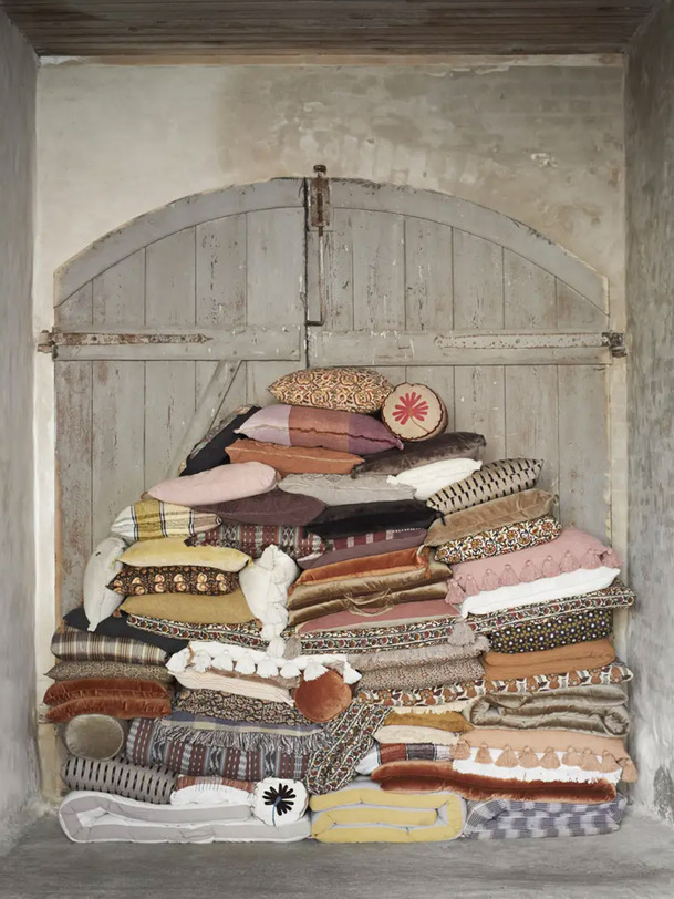 coussin stampa 50x50 - mme stoltz senape