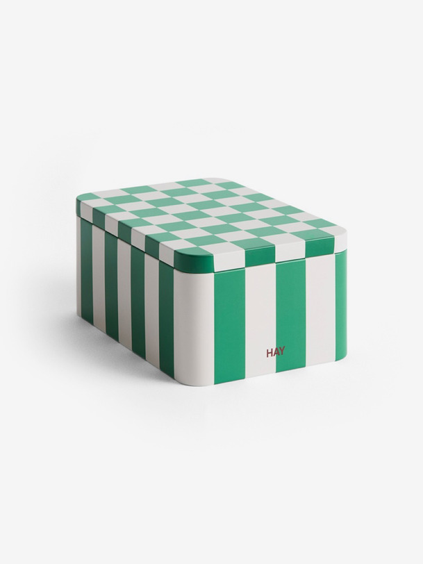 boite en metallo vertblanc - fieno verde
