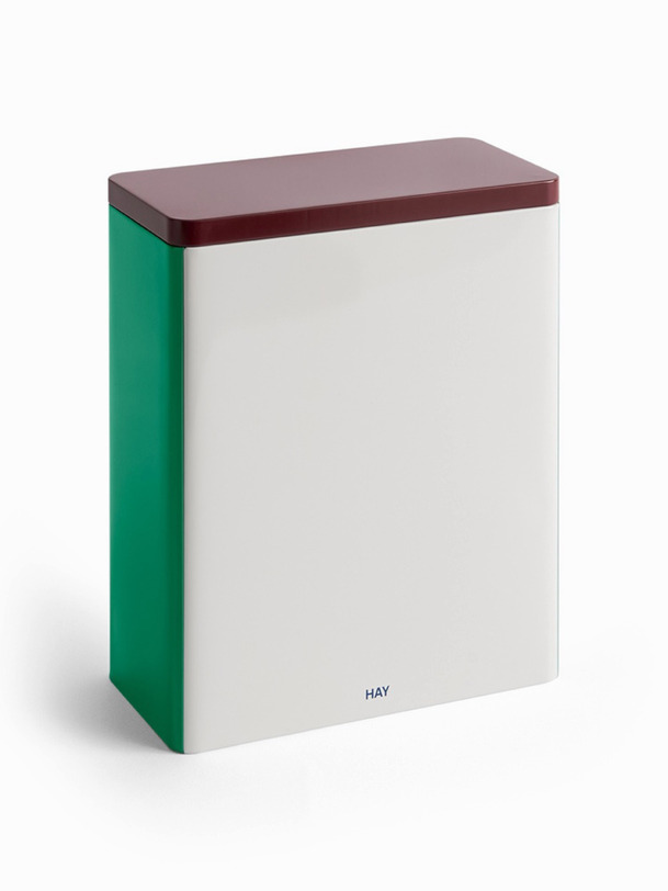 boite en metal tricolore marronvertblanc - fieno multicolore