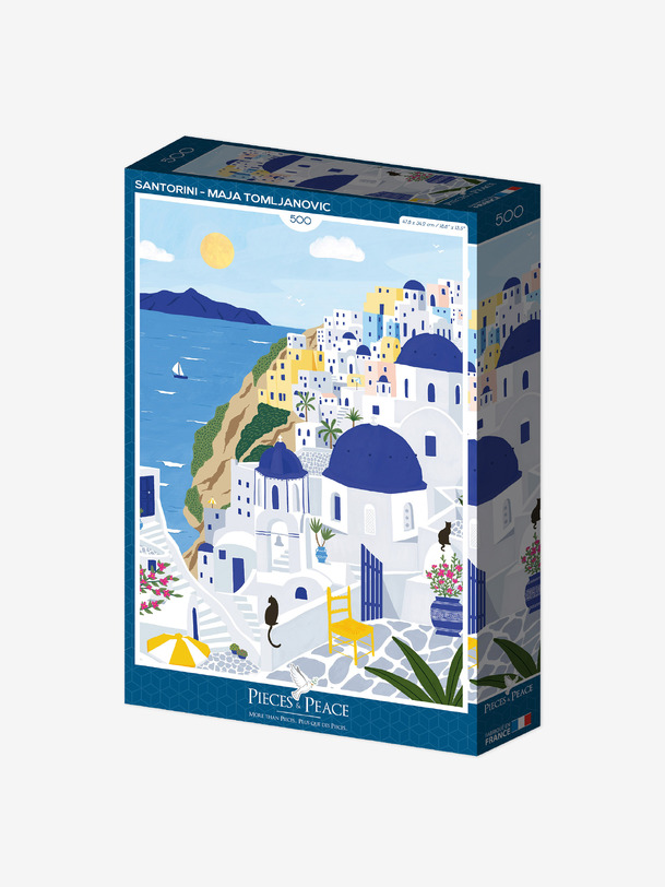 puzzle santorini 500 pezzi pezzo e lamore blu