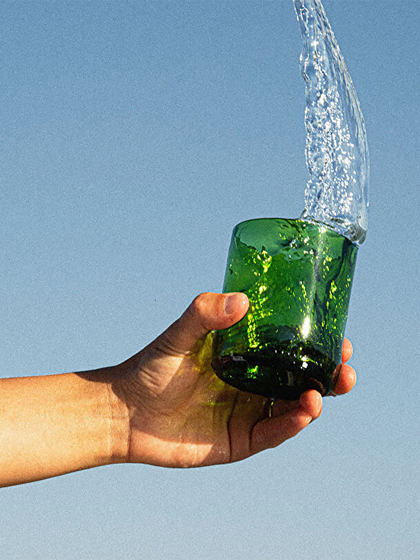 set di 4 dibattito occhiali da 25cl verde