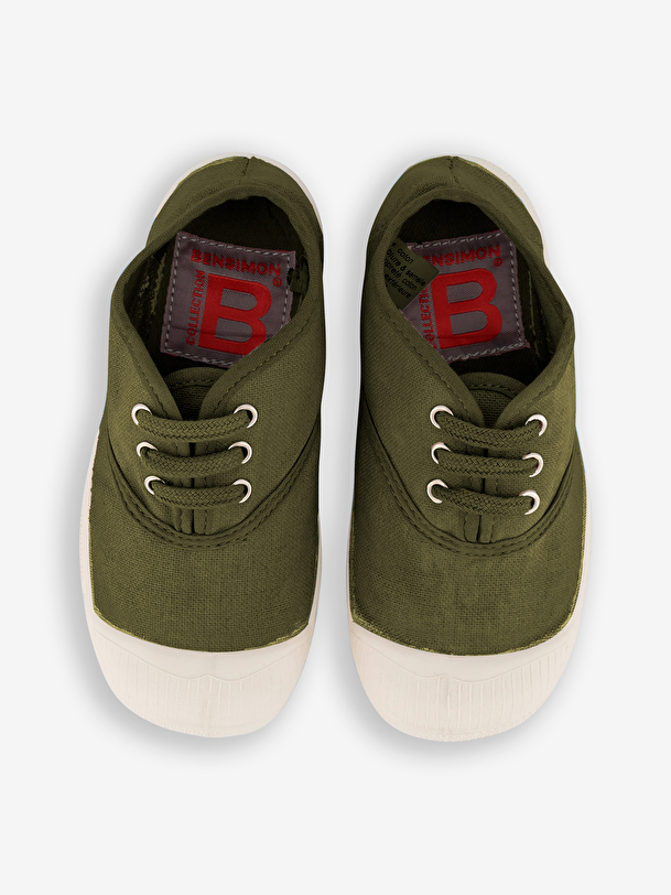 i bambini lace-up tennis khaki