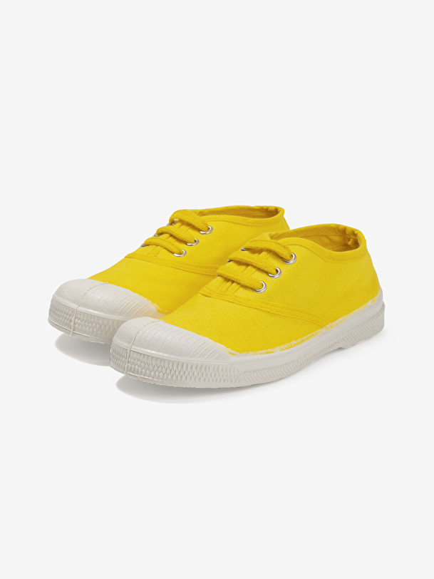 i bambini lace-up tennis limone