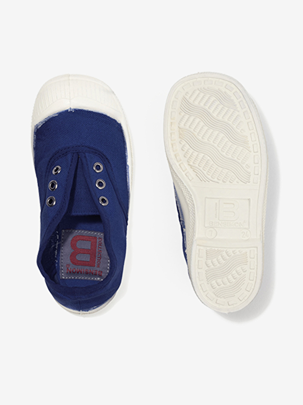 i bambini lace-up tennis blu brillante