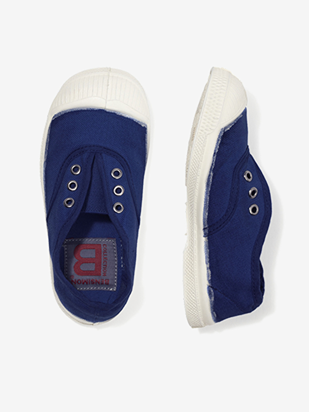 i bambini lace-up tennis blu brillante