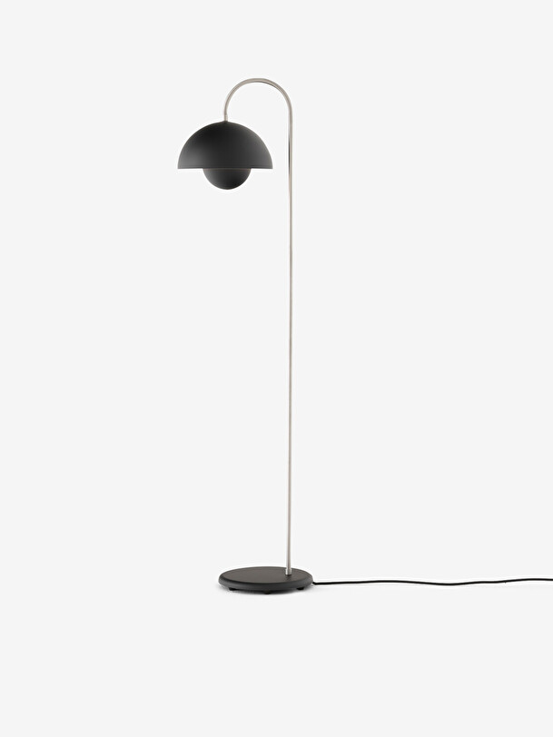 vp12 nero opaco lampada da terra nero