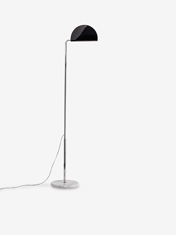 mezzaluna lampada da terra nero