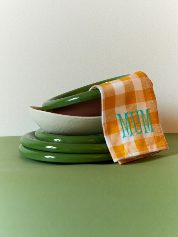 set di 2 barro piastre 18cm verde verde
