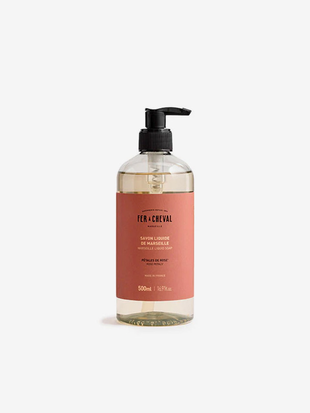savon liquide 500ml pÊtale de rose - fer a cheval rosa