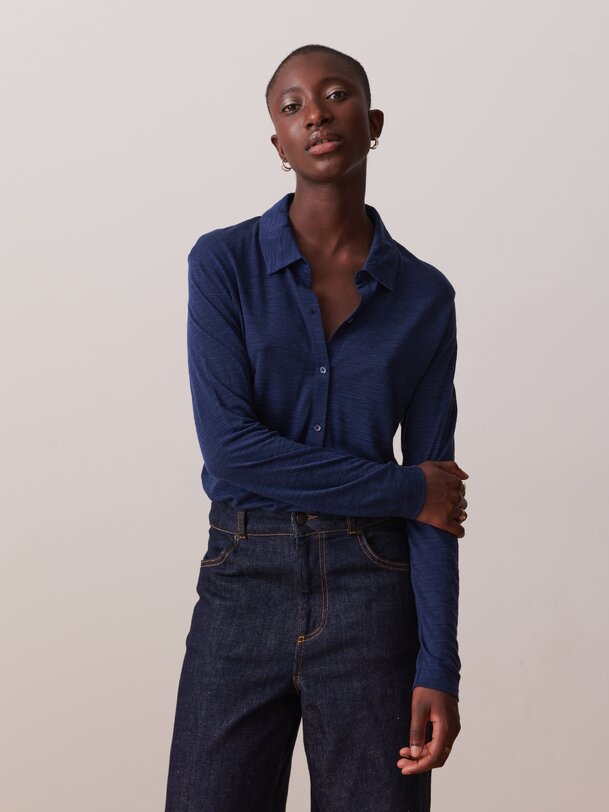 cylena camicia bleu nuit