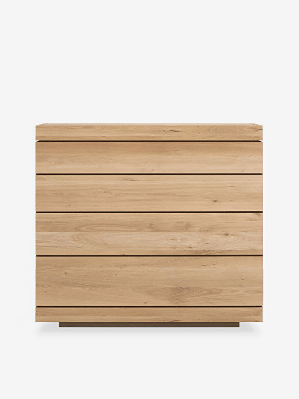 rovere burger cassettiera con 4 cassetti in rovere chiaro