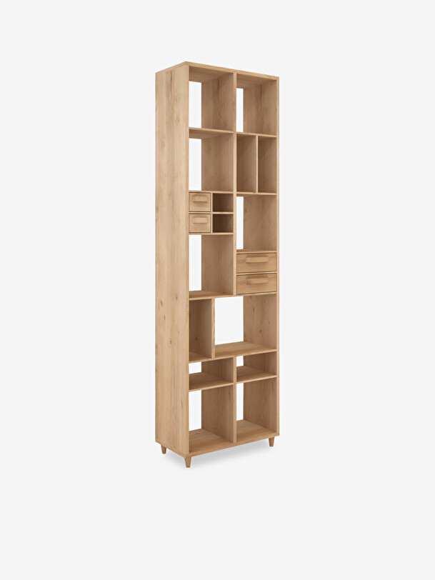 etagere pirouette en chene 4 tiroirs rovere chiaro