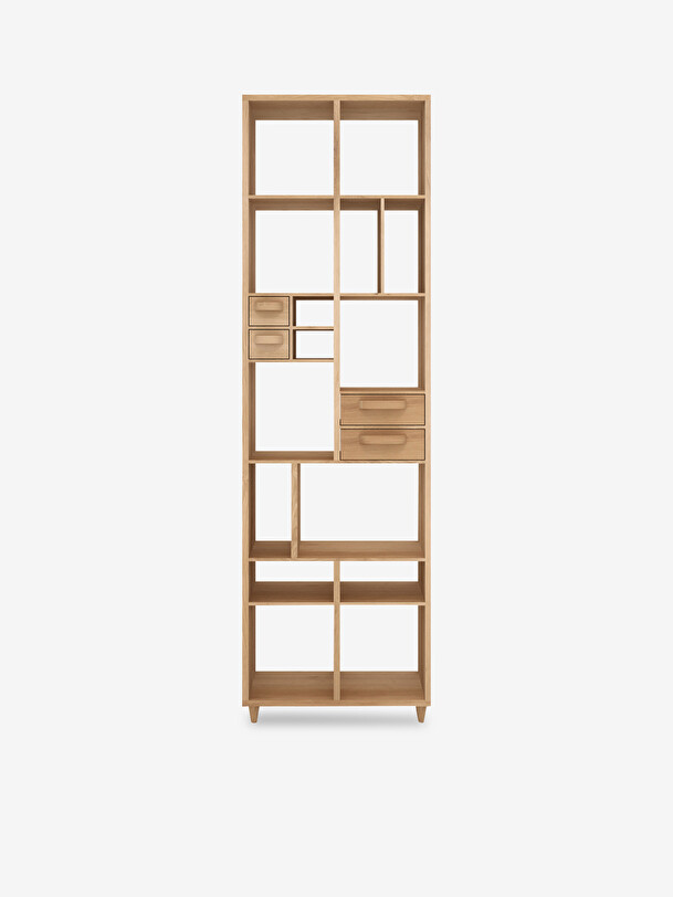 etagere pirouette en chene 4 tiroirs rovere chiaro