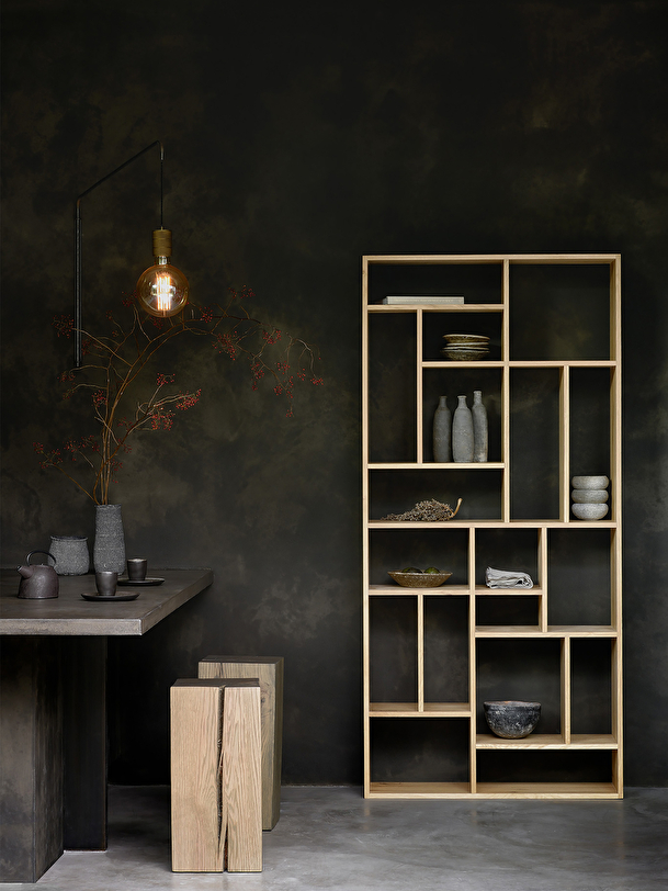 etagere m 104x30x219 rovere chiaro