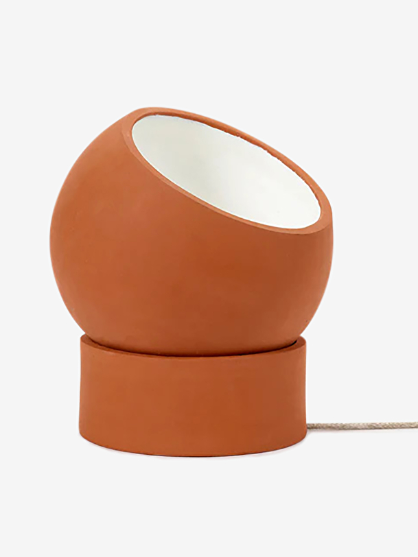 in piedi lampada da terra a bassa terracotta