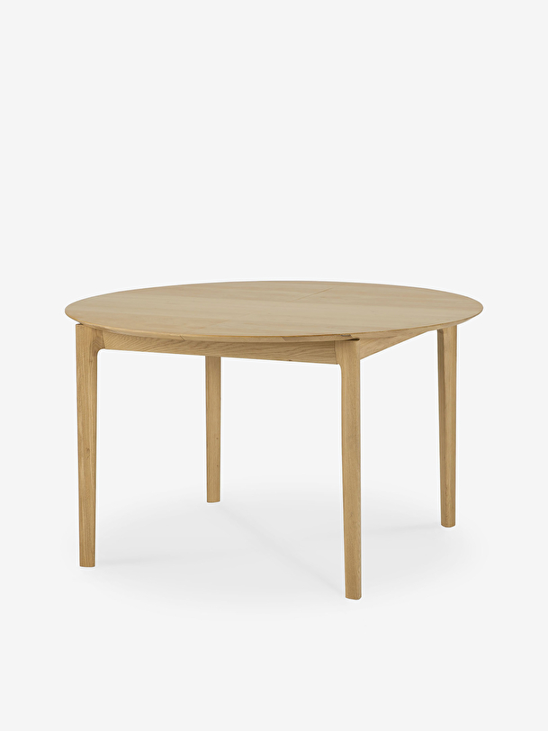 rovere bok rotondo tavolo allungabile 129-179 rovere chiaro