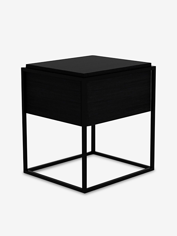 rovere monolit nero comodino nero