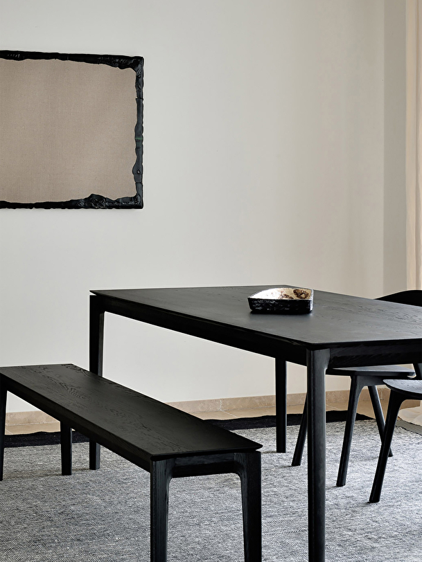 rovere bok da tavola nera - l200 cm nero