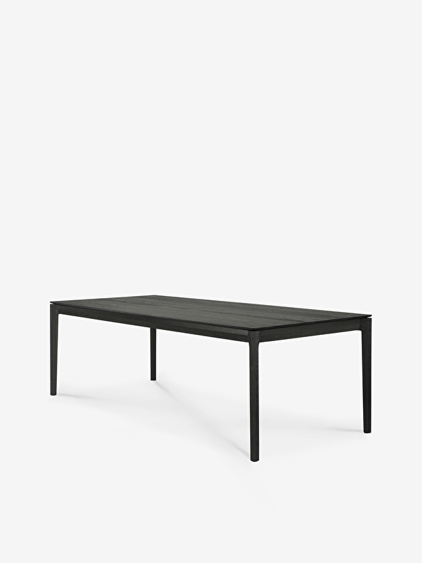 rovere bok da tavola nera - l220 cm nero