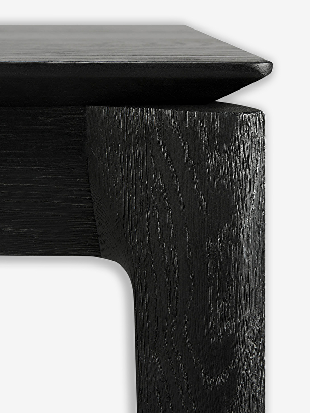 rovere bok da tavola nera - l220 cm nero