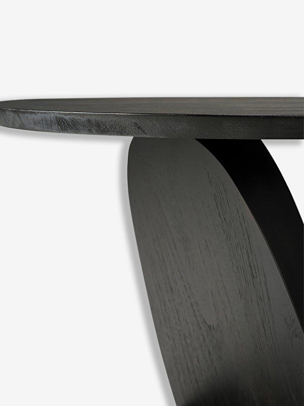 teak oblic nero tavolino d52 cm nero