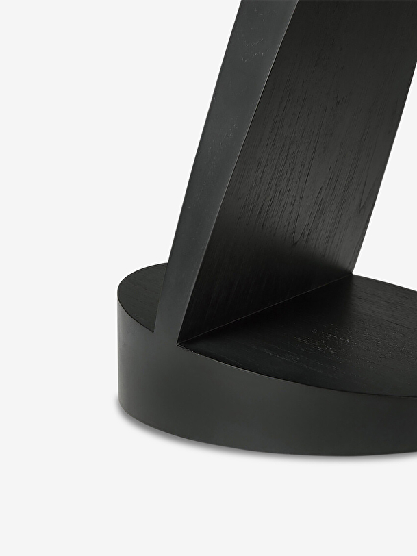 teak oblic nero tavolino d52 cm nero