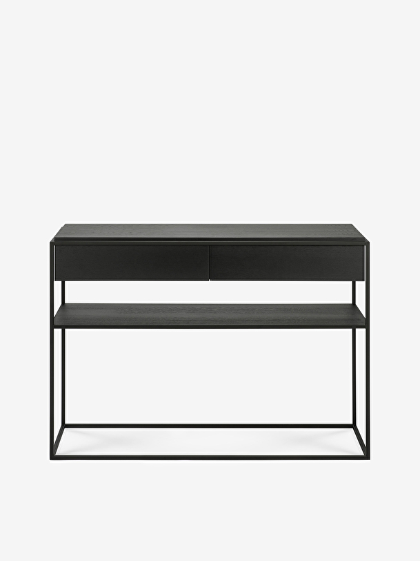 rovere monolit nero console - 2 cassetti nero