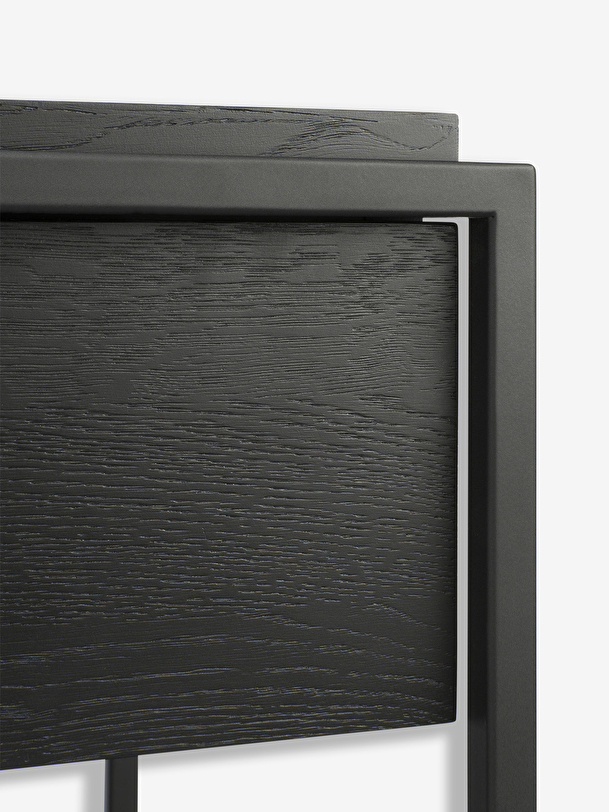 rovere monolit nero console - 2 cassetti nero