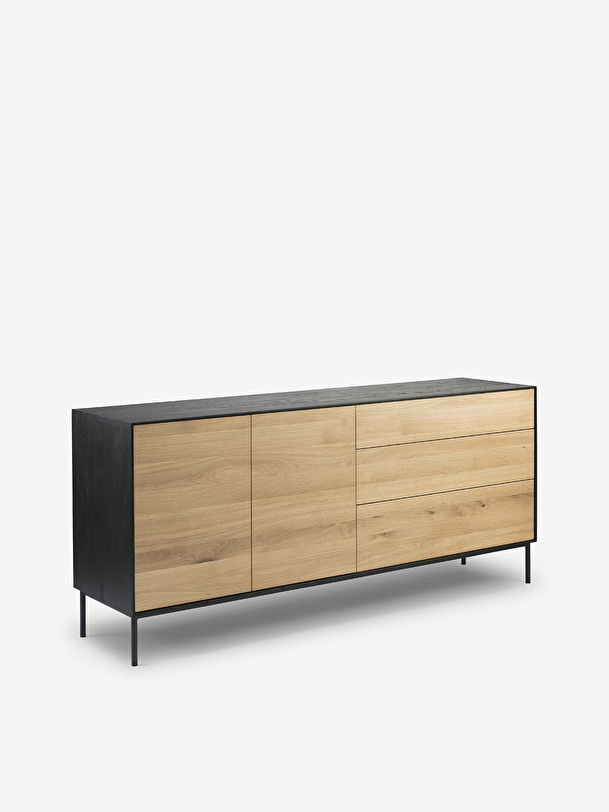 buffet merlo it chene -3 portes 2 tiroirs rovere chiaro