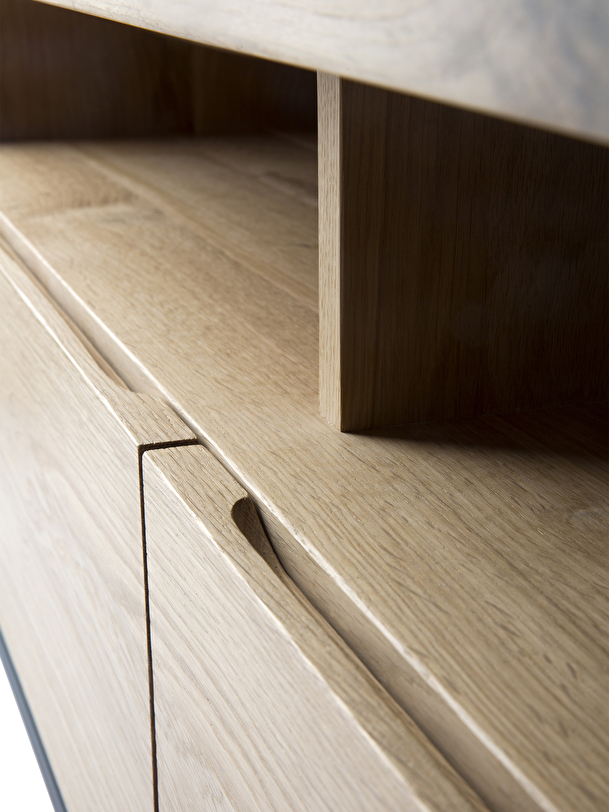meuble tv ligna it chene - 3 tiroirs rovere chiaro